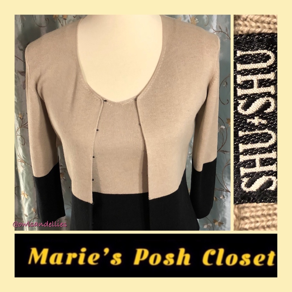 LAST CALL! Color Block Shu Shu Top and Sweater Set